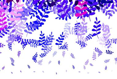 Açık mavi, kırmızı vektör yapraklı arkaplan. Bulanık arkaplanda, gradyanı olan yapraklar. İşiniz için yeni tasarım.