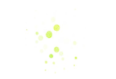 Açık yeşil, daireli sarı vektör şablonu. Doğa tarzında renkli baloncuklu soyut illüstrasyon. Duvar kağıtlarının dokusu için desen.