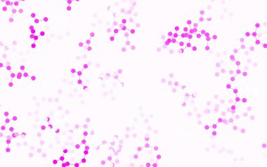 Açık Mor, yapay zeka kavramına sahip pembe vektör dokusu. Yapay zekanın bağlantı ve noktalarıyla soyut illüstrasyon. Zeka ve yenilik reklamları için şablon.