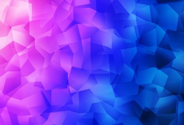 Açık Pembe, mavi vektör üçgen arkaplan. Çokgen soyut çizim ve gradyan. Marka kitabınız için yeni şablon.