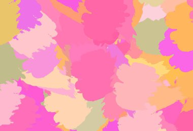 Açık pembe, kaotik şekilli sarı vektör şablonu. Soyut gradyan şekilli basit renkli çizimler. Web siteniz için basit tasarım.