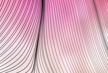 Açık Pembe, kıvrımlı sarı vektör düzeni. Basit çizgilerle renkli gradyan çizimi. Markan için yeni kompozisyon.