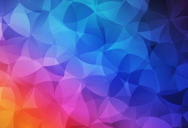 Açık mavi, kırmızı vektör çokgen şablon. Çokgen tarzda tamamen yeni bir renk çizimi. Cep telefonunun arka planının şablonu.