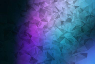 Koyu pembe, mavi vektör soyut çokgen şablon. Yarım ton şeklinde, üçgenli yaratıcı illüstrasyon. Cep telefonunun arka planının şablonu.