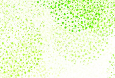 Çember şekilli açık yeşil vektör düzeni. Soyut arka planda bulanık kabarcıklar ve renkli gradyan. Marka kitabınız için yeni şablon.