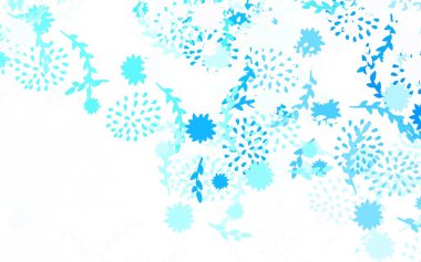 Çiçekli hafif Mavili vektör zarif deseni ve çiçekli yeni renkli illüstrasyon. Marka kitabınız için yeni şablon.