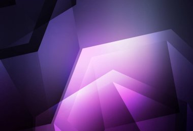 Koyu Mor, Pembe vektör parlayan üçgen fon. Çokgen soyut çizim ve gradyan. Arkaplanlarınız için desenli desen.