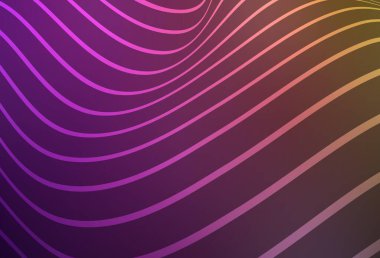 Koyu pembe, soyut kurdeleli sarı vektör deseni. Belirsiz, soyut ve gradyan bir çizim. İş tasarımınız için tamamen yeni bir şablon.