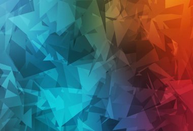 Açık mavi, soyut poli formlu kırmızı vektör dokusu. Soyut gradyan şekilli basit renkli çizimler. İşiniz için en iyi akıllı tasarım.