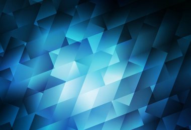 Eşkenar dörtgenli koyu mavi vektör arkaplanı. Soyut arkaplanda dikdörtgenler ve renkli gradyanlar. Reklamlar için desen.