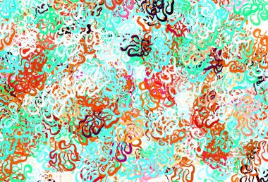 Açık yeşil, rastgele şekilli kırmızı vektör deseni. Soyut gradyan şekilli basit renkli çizimler. Kartvizitiniz için modern tasarım.