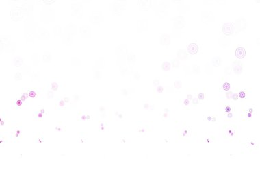 Açık Mor, daire şekilli pembe vektör düzeni. Bulanık yağmur damlaları olan soyut bir çizim. Duvar kağıtlarının dokusu için desen.