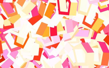 Açık pembe, renkli altıgenli sarı vektör dokusu. Renkli altıgenli bir resim seti. İş ilanınız için tasarım.