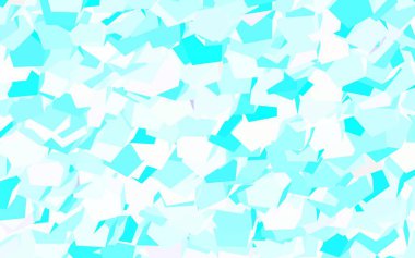 Açık mavi, altıgen kümeli yeşil vektör arkaplan. Renkli altıgenli bulanık arkaplan. Reklamlar, broşürler için desen.