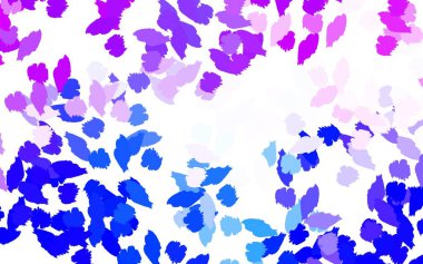 Açık pembe, kaotik şekilli mavi vektör şablonu. Soyut tarzda rengarenk gradyan şekilleri olan bir resim. Bir cep telefonu için arka plan.