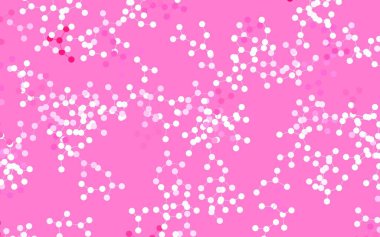 Yapay zeka verileriyle açık pembe vektör arkaplanı. Yapay zekanın bağlantı ve noktalarıyla soyut illüstrasyon. Siber yeniliklerin tasviri için tasarım.