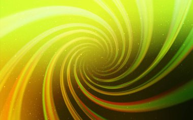 Açık yeşil, Samanyolu yıldızlı sarı vektör dokusu. Bulanık dekoratif tasarım galaksi yıldızlarıyla basit bir stilde. Astroloji web siteleri için desen.