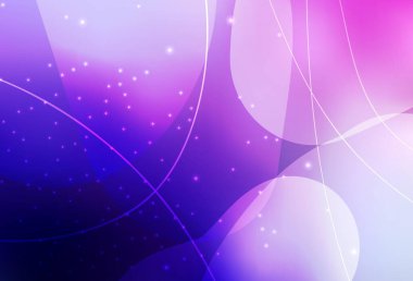 Açık Mor, Pembe vektör çizimi, parlak renkli soyut çemberler, çizgiler. Doğa tarzında bulanık halkaları olan güzel renkli çizimler. Web siteniz için basit tasarım.