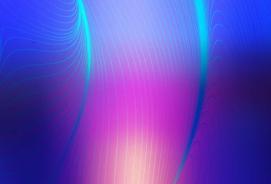 Açık mavi, eğri çizgileri olan kırmızı vektör arkaplanı. Renkli çizgileri ve şekilleri olan bir örnek. Cep telefonu ekranları için arkaplan.