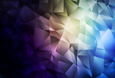 Koyu mavi, sarı vektör soyut çokgen desen. Gradyanı olan üçgen geometrik örnek. Bir markanın arkaplanı için desen.