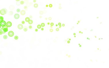 Açık yeşil, noktalı sarı vektör arkaplan. Bulanık yağmur damlaları olan soyut bir çizim. Güzel web siteleri için desen.