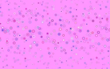 Dairesel şekilli açık kırmızı vektör düzeni. Parlak renkli soyut çemberlerin olduğu bir resim. Duvar kağıtlarının dokusu için desen.