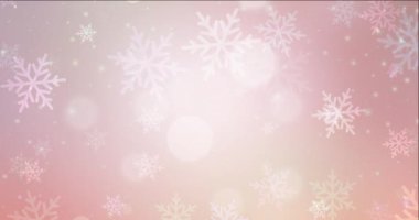 4K açık pembe, sarı video görüntüleri Yeni Yıl tarzında.