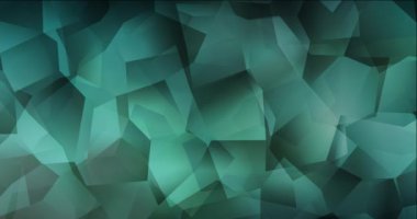 4K çokgen malzemelerle koyu yeşil video döngüsü.