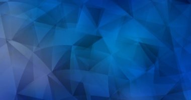 Açık mavi çokgen soyut animasyon 4K döngüsü.