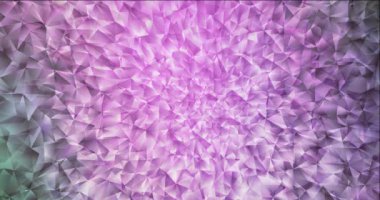 4K açık pembe, çokgen şekilli yeşil video.