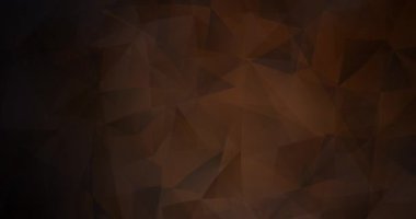 4K koyu kahverengi çokgen soyut görüntü döngüsü. Gradyanlı holografik video. Teknolojik aygıtlar için ekran koruyucusu. 