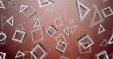 4K dikdörtgen, üçgen biçiminde koyu kırmızı video örneği döngüsü.