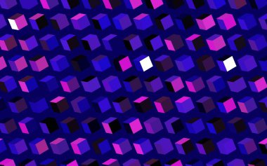 Koyu Mor, pembe çizgili vektör düzeni, dikdörtgenler. Dikdörtgenli soyut gradyan çizimi. Reklamınız, posteriniz, afişiniz için en iyi tasarım.