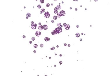 Memphis şekilli açık mor vektör arkaplan. Modern tarzda değişen renkli kaotik formlar. Web siteniz için basit tasarım.