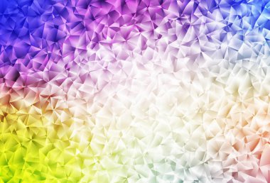 Hafif çoklu renk vektörü düşük polifon. Üçgenli modern soyut çizim. Web siteniz için çokgen tasarım.