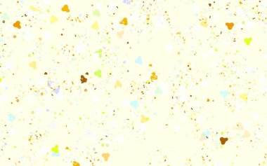 Açık yeşil, kaotik şekilli sarı vektör şablonu. Renkli rastgele şekillerle modern soyut illüstrasyon. Kartvizitiniz için modern tasarım.