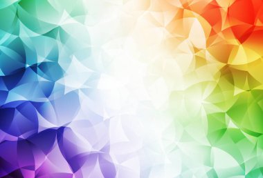 Açık Çoklu Renkli Vektör Düşük Poli Düzeni. Çokgen soyut çizim ve gradyan. İşiniz için yepyeni bir tasarım..