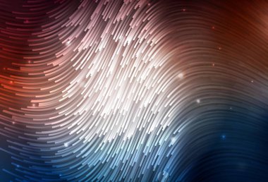 Koyu mavi, kırmızı çizgili vektör şablonu. Yaratıcı illüstrasyon, yarım tonlu ve eğimli. Fikirlerin için bir örnek..