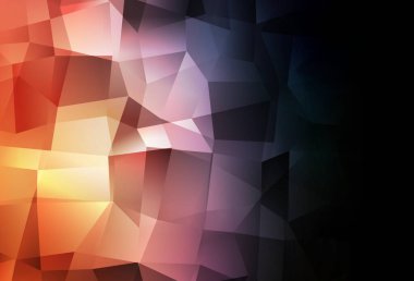 Koyu mavi, sarı vektör soyut mozaik desen. Origami tarzında gradyan ile geometrik çizim. Pankartın için tamamen yeni bir şablon.