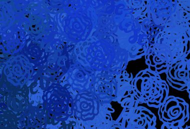 Kaotik şekilli açık mavi vektör şablonu. Modern tarzda değişen renkli kaotik formlar. Kartvizitiniz için modern tasarım.