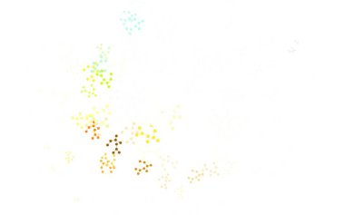 Açık yeşil, yapay zeka yapısına sahip sarı vektör şablonu. Soyut şablondaki yapay zeka şekilleriyle parlayan illüstrasyon. Siber yeniliklerin tasviri için tasarım.