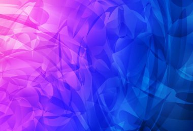 Açık pembe, kaotik şekilli mavi vektör şablonu. Rastgele şekillerle soyut tarzda dekoratif tasarım. Duvar kağıtları için zarif tasarım.