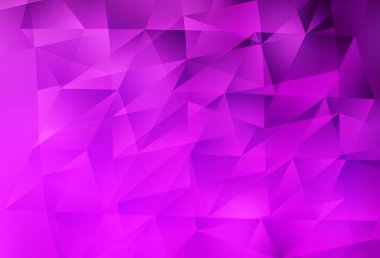 Üçgenli açık mor vektör arkaplan. Doğa tarzında üçgenleri olan güzel bir çizim. Broşürler, broşürler için desen
