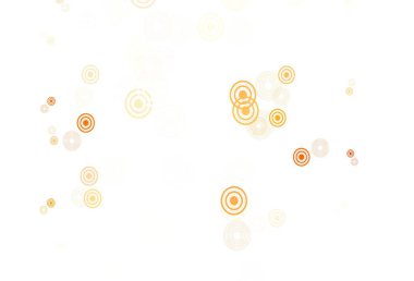 Kabarcıklı hafif turuncu vektör arka planı. Doğa tarzında renkli baloncuklu soyut illüstrasyon. Poster ve web siteleri için tasarım.