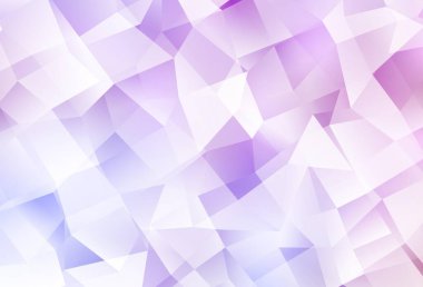 Açık Mor, Pembe vektör çokgen şablon. Üçgenli parlak renkli çizimler. İşiniz için en iyi üçgen tasarım.