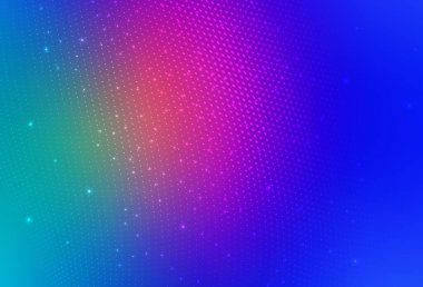 Açık mavi, kırmızı vektör soyut arkaplanda renkli bir eğimle bulanık baloncuklar oluşturdu. Doğa tarzında renkli baloncuklu soyut illüstrasyon. Duvar kağıtları için zarif tasarım.