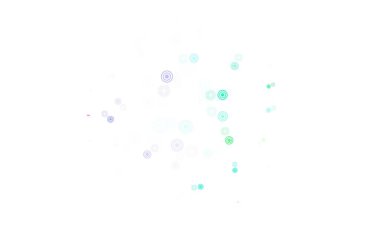 Dairesel ışık çokrenkli vektör şablonu. Doğa tarzında renkli baloncuklu soyut illüstrasyon. Marka kitabınız için yeni şablon.