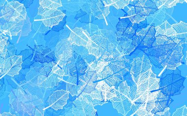 Yapraklı açık mor vektör deseni. Yapraklar, çiçekler beyaz arka planda doğal bir şekilde. Duvar kağıtları, boyama kitapları için desen.