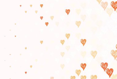 Güzel kalpleri olan açık kırmızı vektör dokusu. Sevgililer günü tarzında gradyan kalpleri olan akıllı bir illüstrasyon. Sevgililer Günü 'nü kutlamak için tasarım.