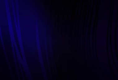 Koyu mavi çizgili vektör arkaplanı. Değişken çizgileri olan renkli geometrik örnek. Marka kitabı için şık bir desen.